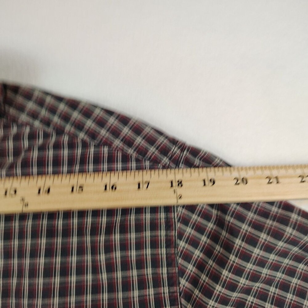 VTG Carhartt Black Red White Plaid 90s Button Down Shirt Mens Medium - Picture 7 of 8